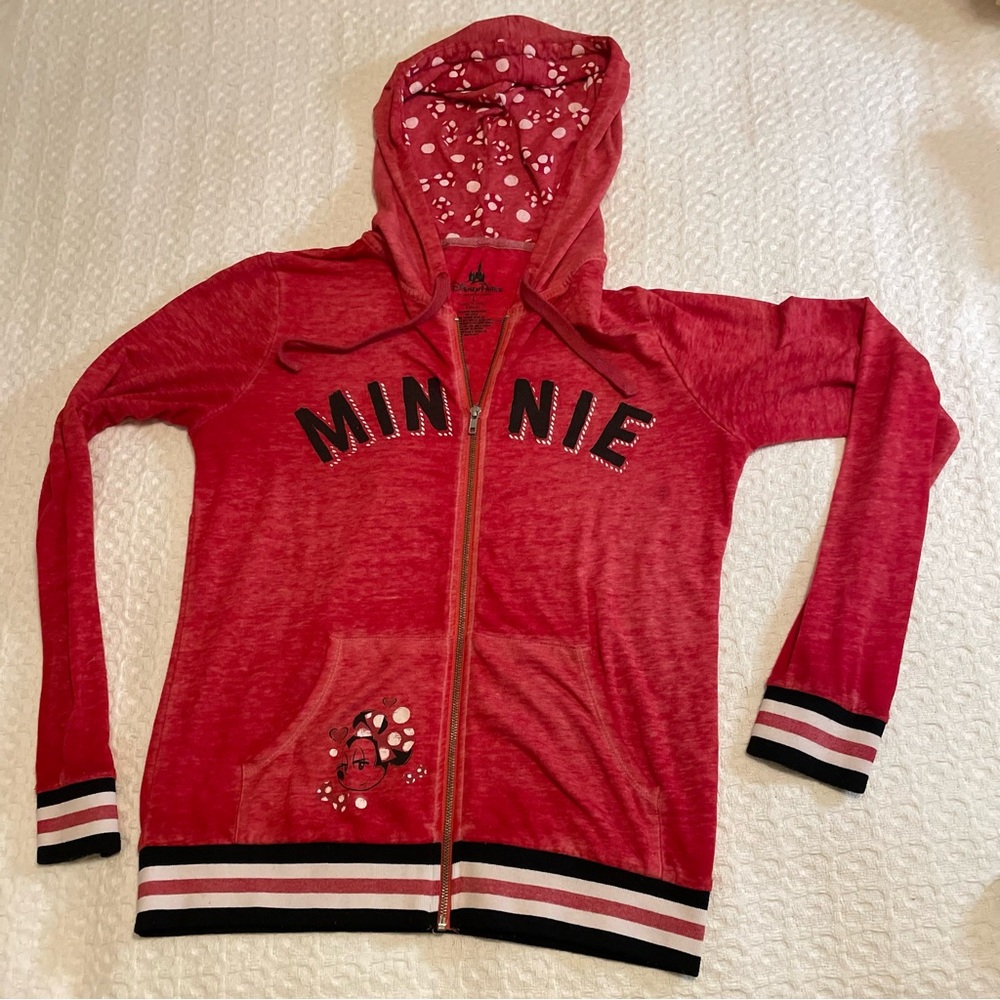 Disney Red Hoodie with‎ Polka Dot Lining Size Large